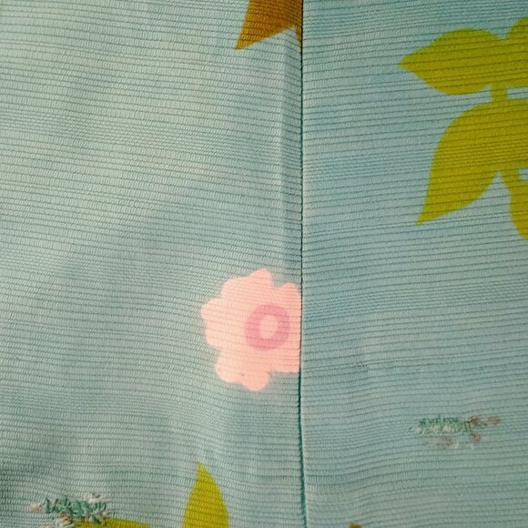 GUC: Vintage 60s Alex Colman Blue Mod Floral Shift Dress Size see desc - Picture 8 of 9